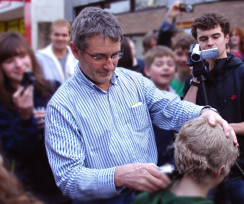 Dad gets the clippers