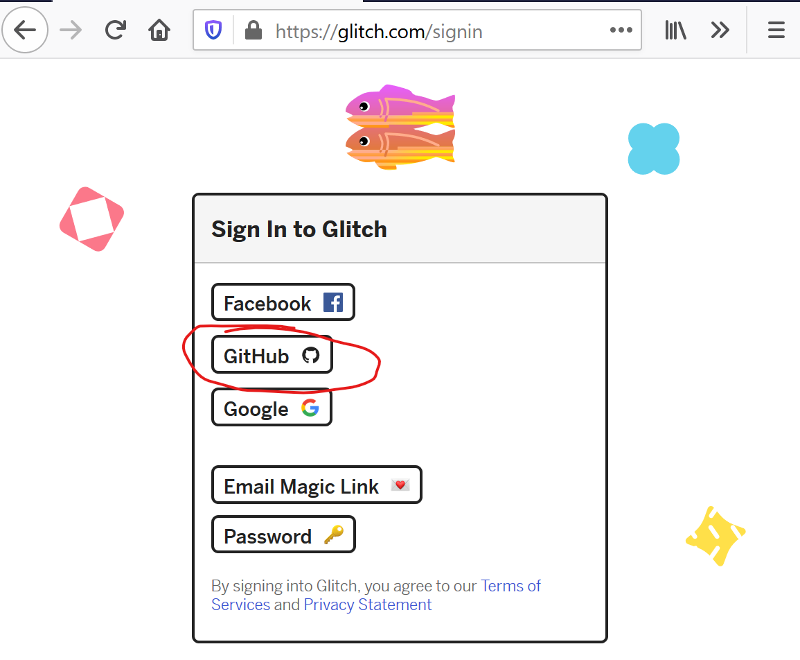 Sign up with GitHub