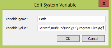 Editing the Path variable