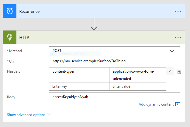 Example fix for header on Flow